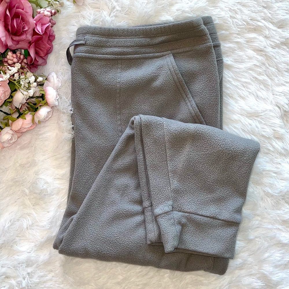 Patagonia Women's Grey Fleece Jogger Drawstring Pants Size XL
